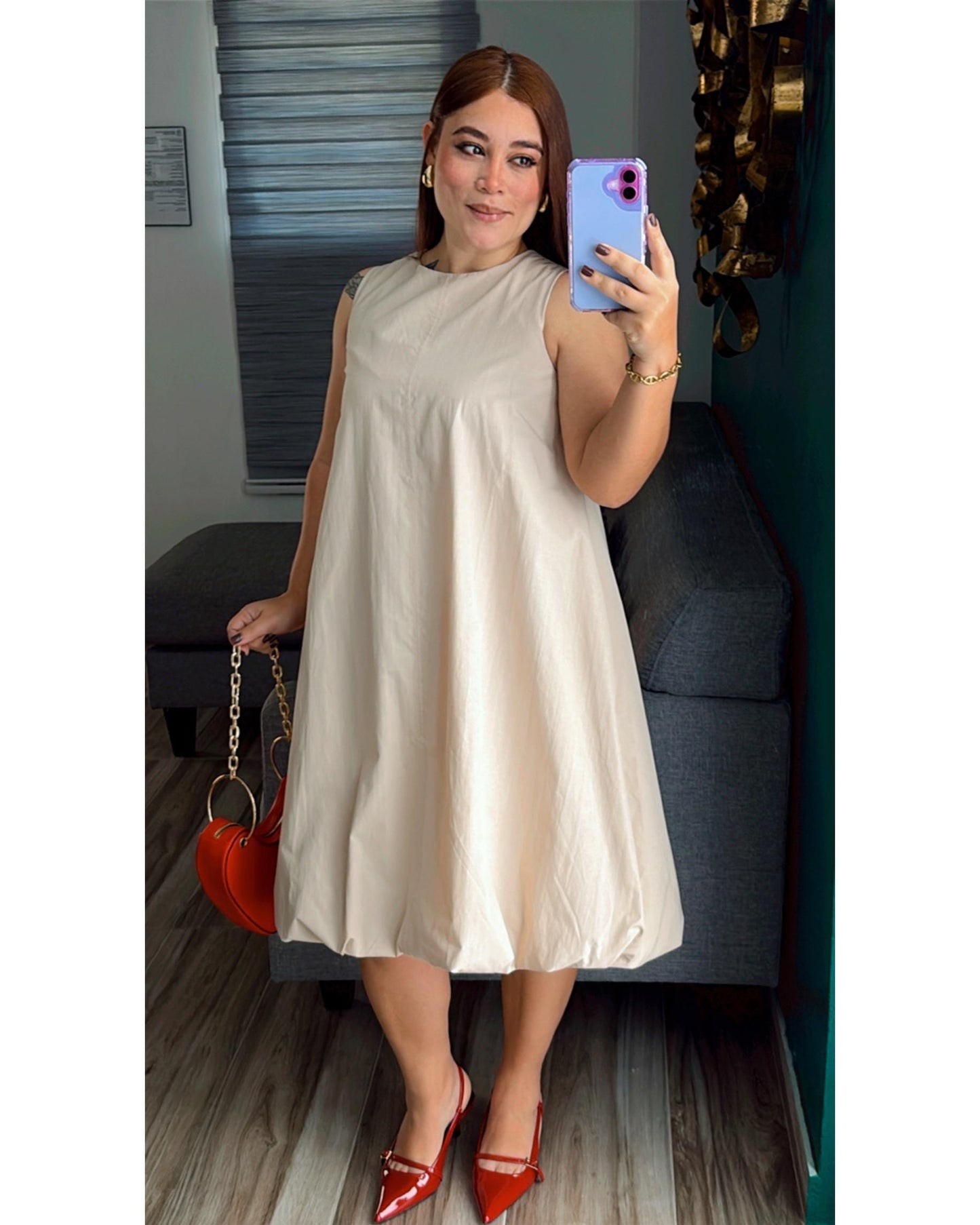 SAMIRA BUBBLE MIDI DRESS