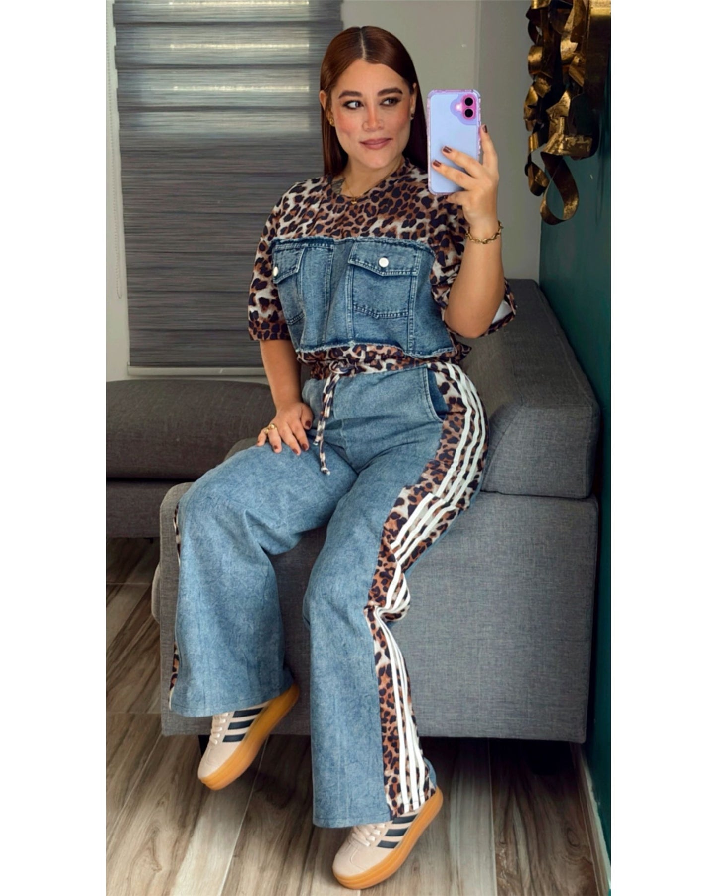 PRINT DENIM SET