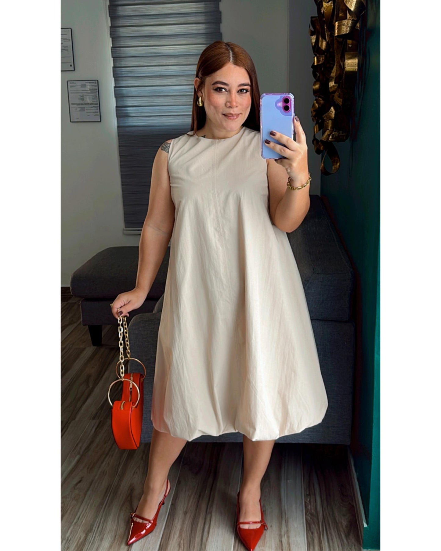 SAMIRA BUBBLE MIDI DRESS