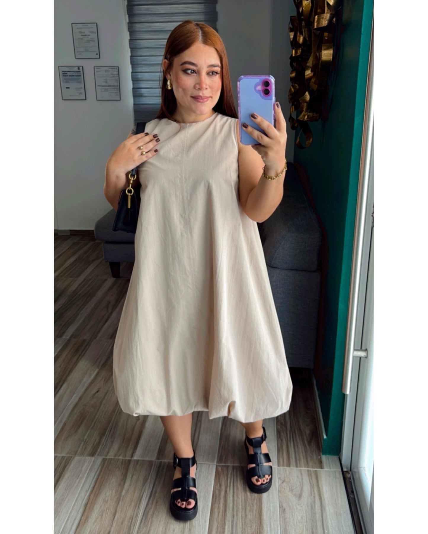 SAMIRA BUBBLE MIDI DRESS