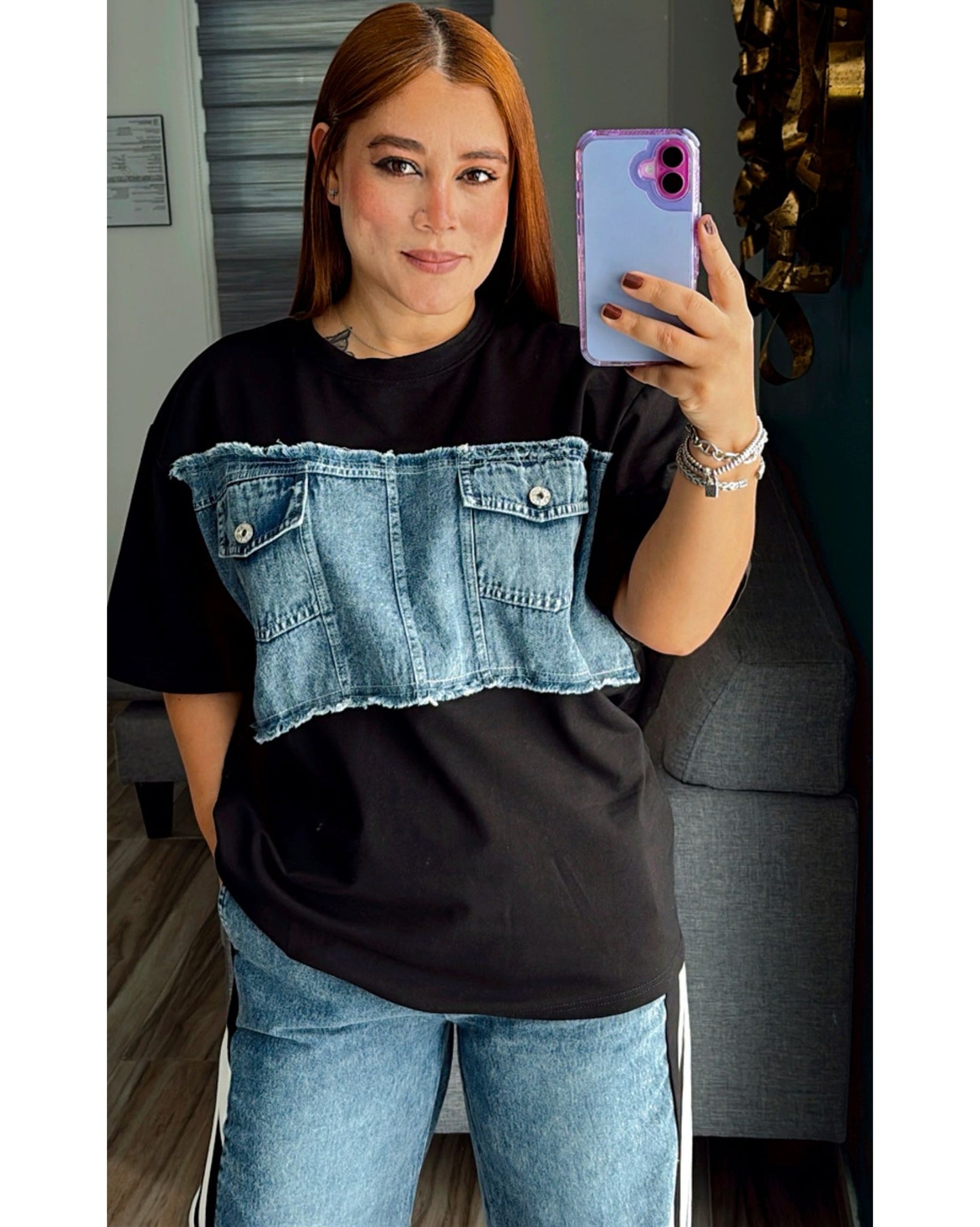 BLACK DENIM SET