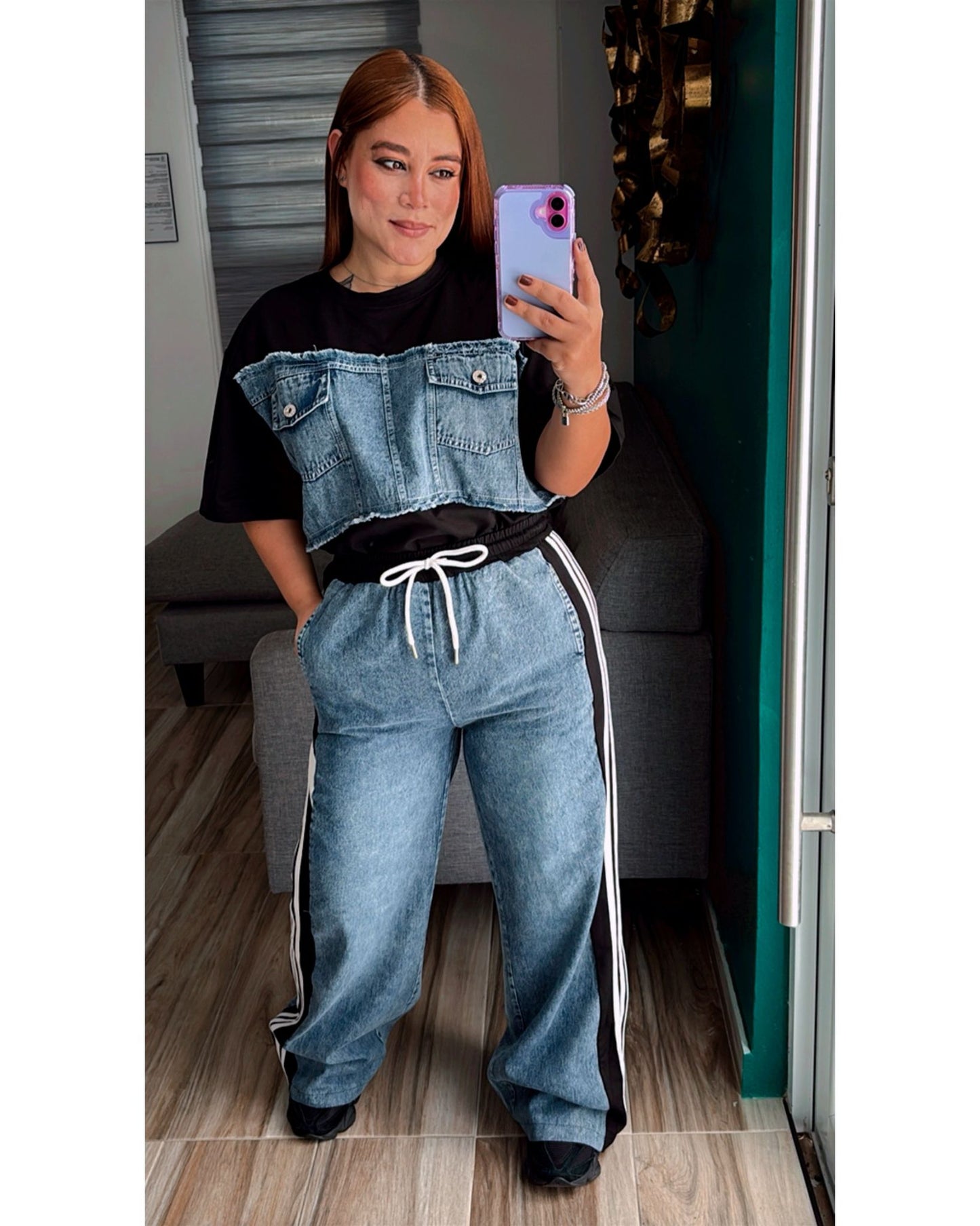 BLACK DENIM SET