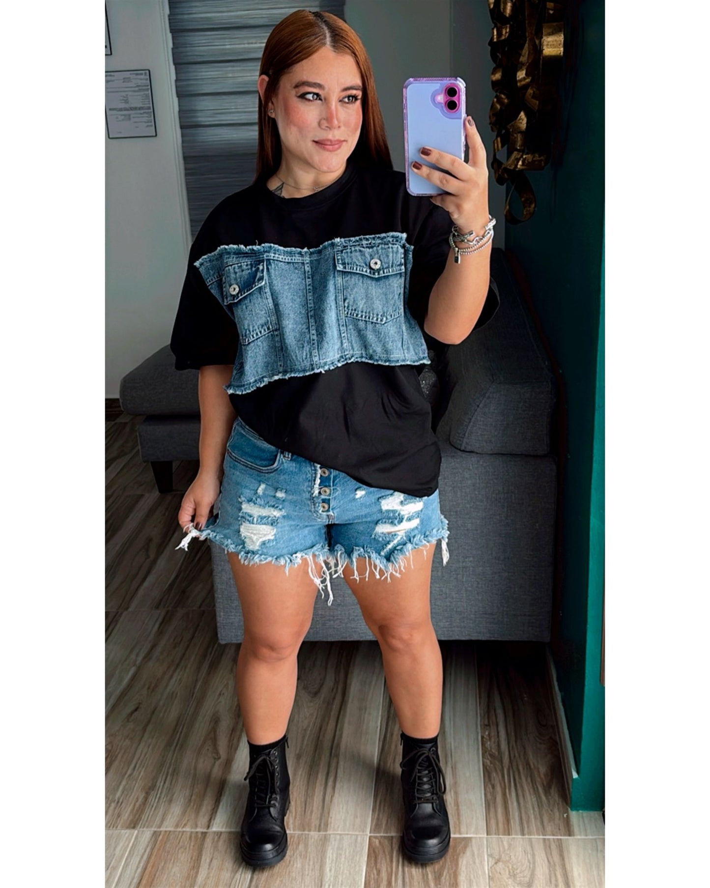BLACK DENIM SET