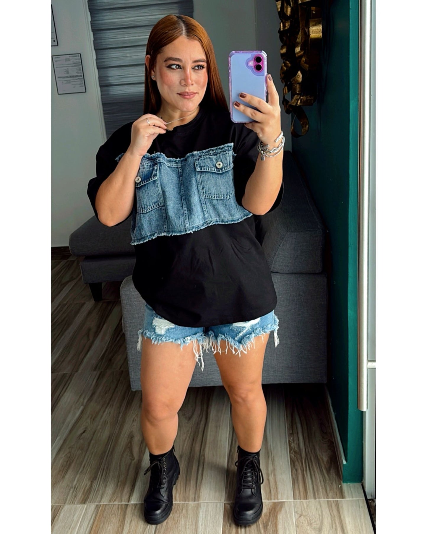 BLACK DENIM SET