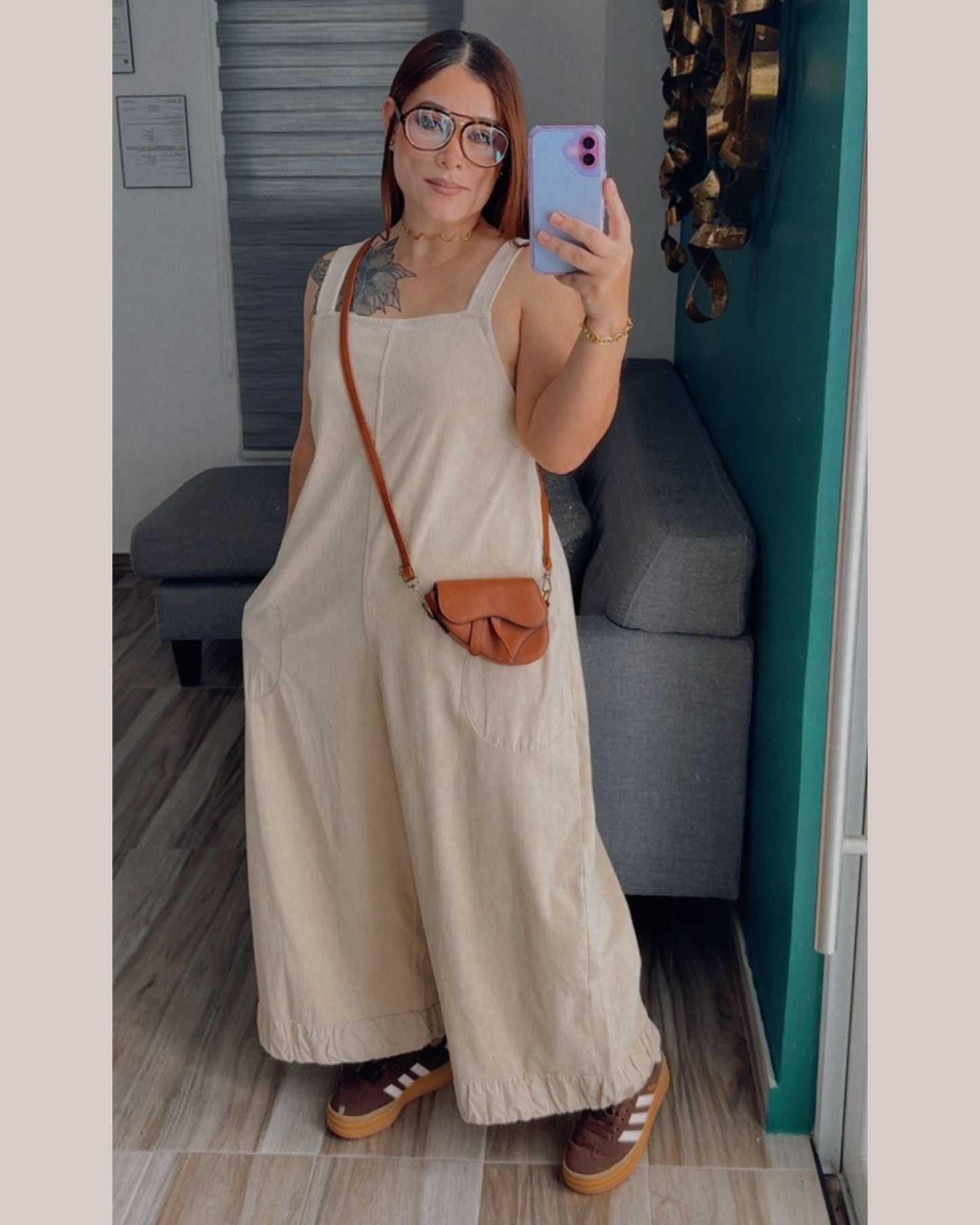 CORDUROY OVERALLS JUMPSUIT