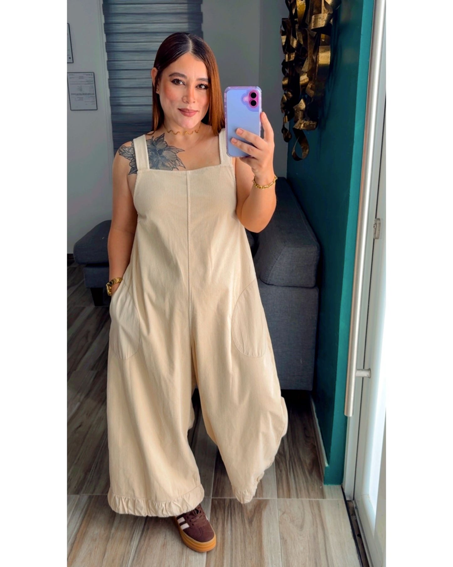 CORDUROY OVERALLS JUMPSUIT