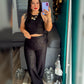 YULIANA SEQUINS PANTS SET