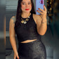 YULIANA SEQUINS PANTS SET