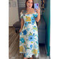 FLOWERS MIDI DRESS