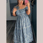 VESTIDO MIDI FLORES BORDADAS