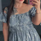 VESTIDO MIDI FLORES BORDADAS